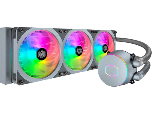 Cooler Master Masterliquid Ml360P Silver Edition Argb Close-Loop Aio Cpu Liquid Cooler, 360