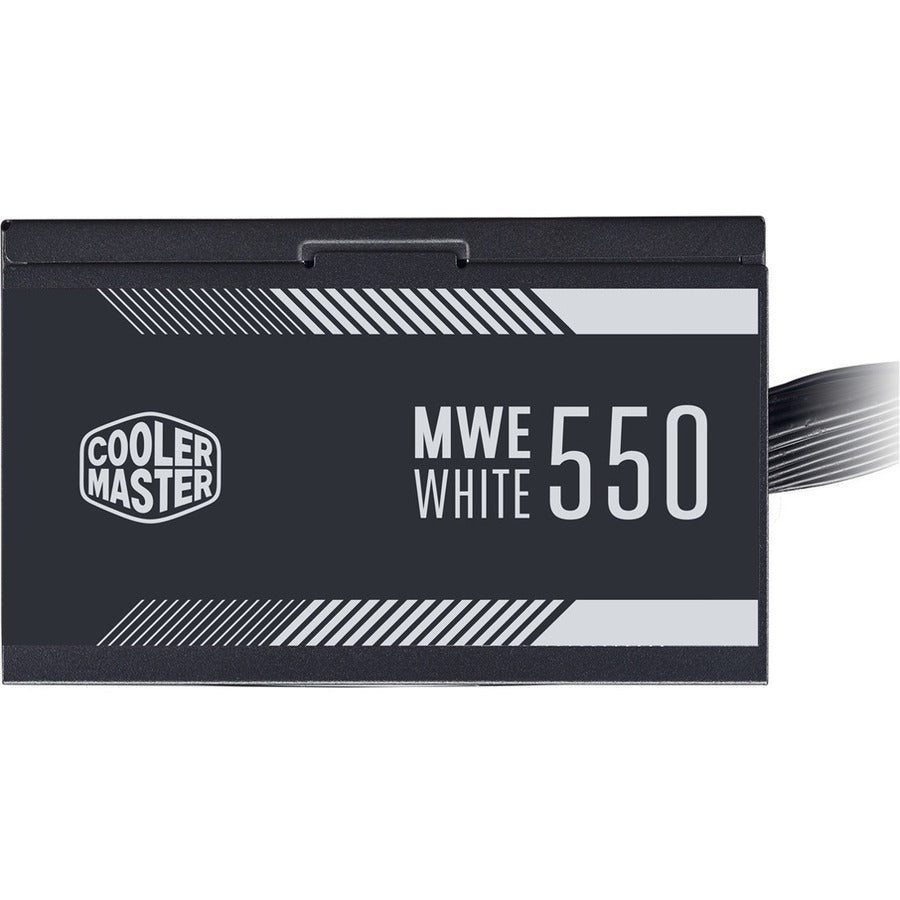 Cooler Master Mpe-5501-Acaaw-Us Mwe 550 White 550W 80+ White Psu W/ Hydro-Dynamic-Bearing Silent 120Mm Fan, Single +12V Rail, Flat Black Cables