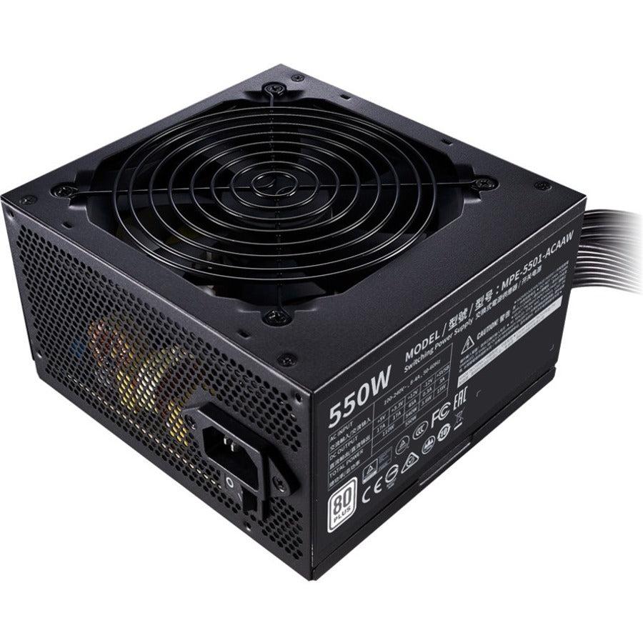 Cooler Master Mpe-5501-Acaaw-Us Mwe 550 White 550W 80+ White Psu W/ Hydro-Dynamic-Bearing Silent 120Mm Fan, Single +12V Rail, Flat Black Cables