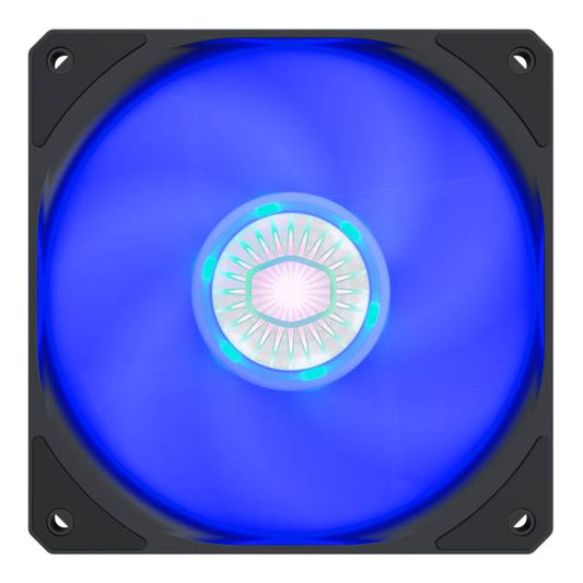 Cooler Master Sickleflow 120 V2 Blue Led Square Frame Fan With Air Balance Curve Blade Design,