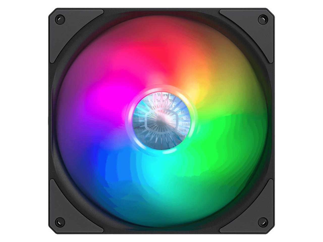 Cooler Master Sickleflow 140 V2 Addressable Rgb Square Frame Fan, Individually Customizable Leds,