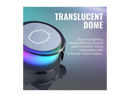 Coolermaster Masterliquid Ml360 Illusion, Translucent Dome, 3Rd Gen Dual Chamber Pump, 240 Radiator,