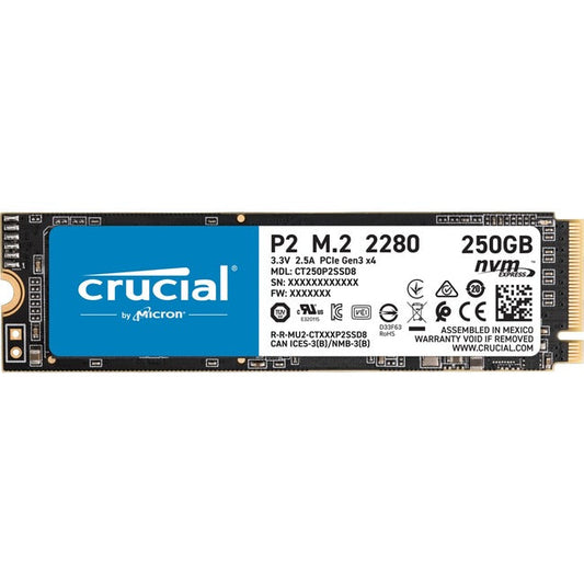 Crucial P2 Ct250P2Ssd8 250 Gb Solid State Drive - M.2 2280 Internal - Pci Express Nvme (Pci Express Nvme 3.0 X4)