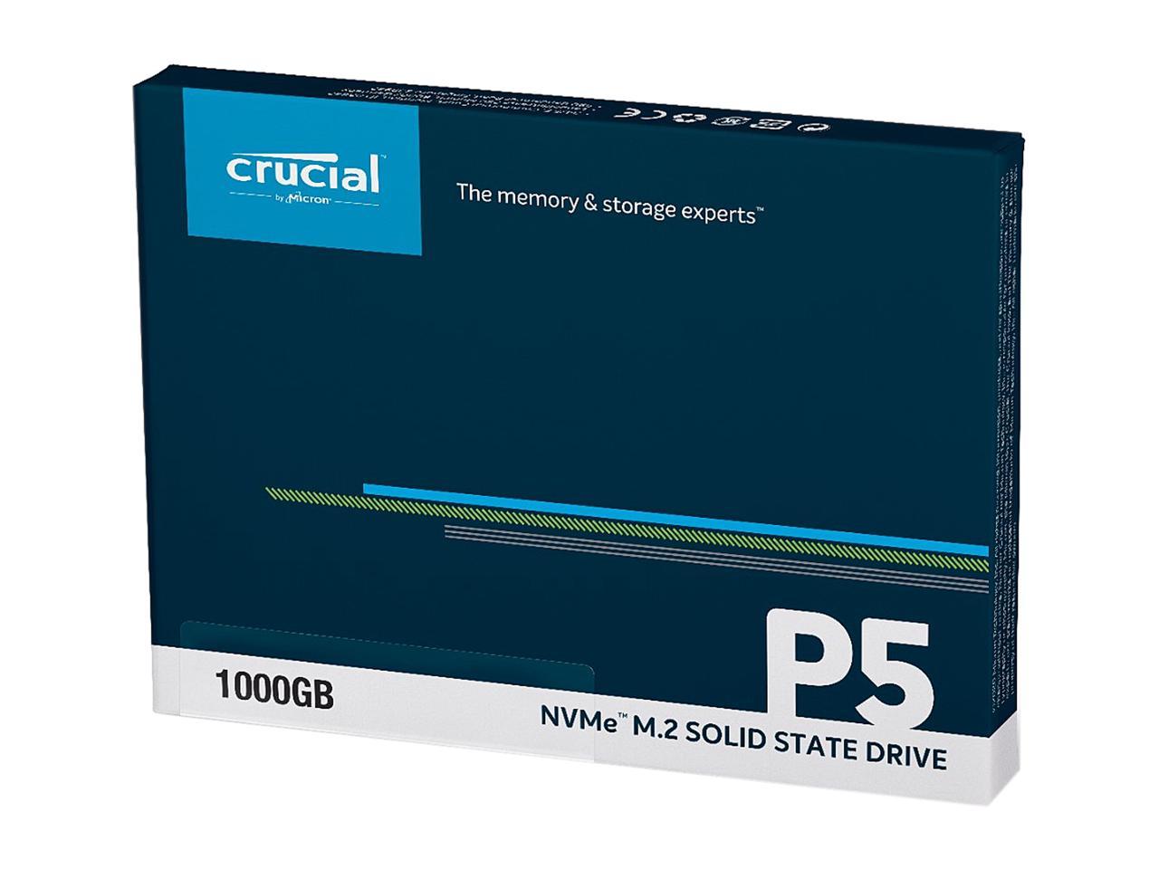 Crucial P5 1Tb 3D Nand Nvme Internal Ssd, Up To 3400 Mb/S - Ct1000P5Ssd8