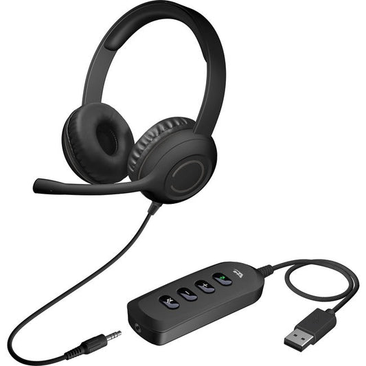 Cyber Acoustics Stereo Headset With Usb & 3.5Mm