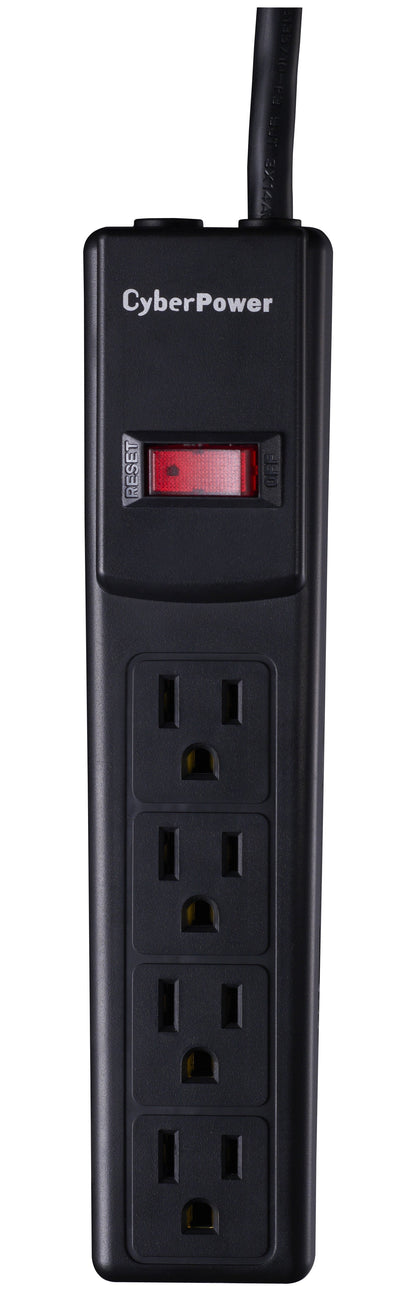 Cyberpower Csb404 Surge Protector Black 4 Ac Outlet(S) 125 V 1.2 M
