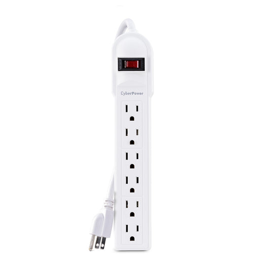 Cyberpower Csb606W Surge Protector White 6 Ac Outlet(S) 125 V 2 M