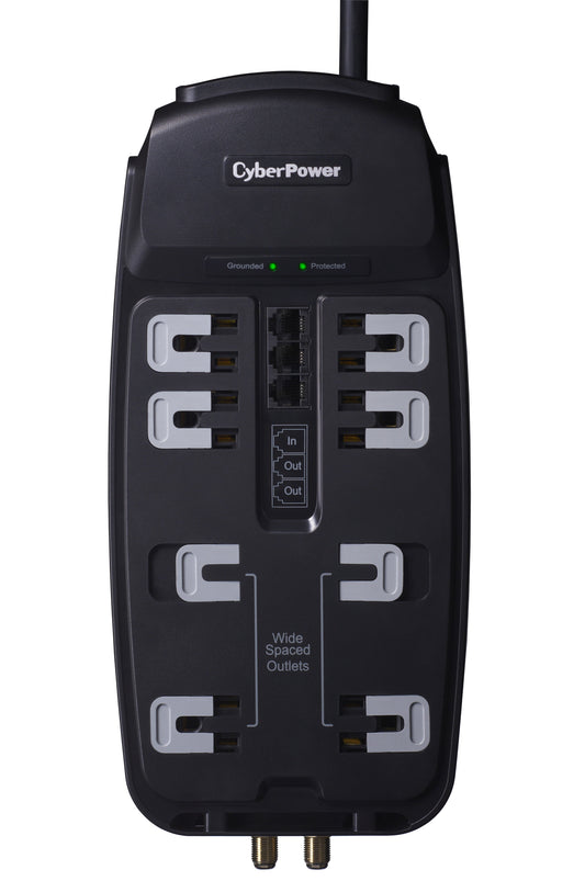Cyberpower Csht808Tc Surge Protector Black 8 Ac Outlet(S) 125 V 2.4 M