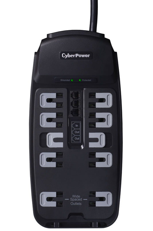 Cyberpower Csp1008T Surge Protector Black 10 Ac Outlet(S) 125 V 2.4 M