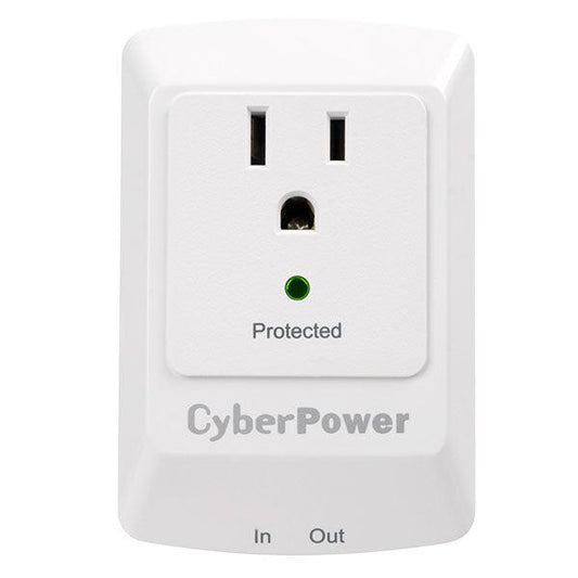 Cyberpower Csp100Tw Surge Protector White 1 Ac Outlet(S) 125 V