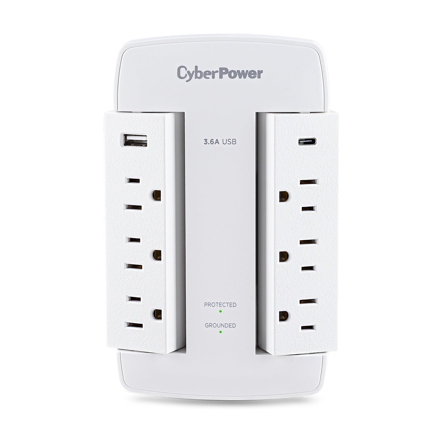 Cyberpower Csp600Wsurc5 Surge Protector White 6 Ac Outlet(S) 125 V