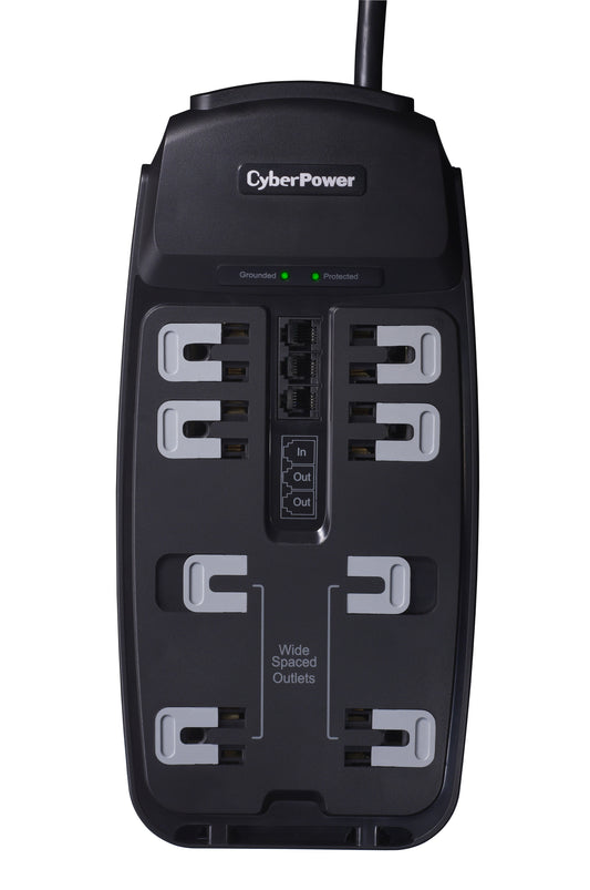 Cyberpower Csp806T Surge Protector Black 8 Ac Outlet(S) 125 V 1.8 M