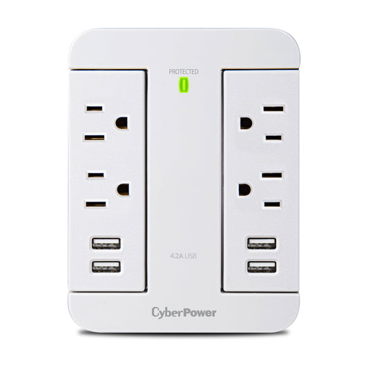 Cyberpower P4Wsu Surge Protector White 4 Ac Outlet(S) 125 V