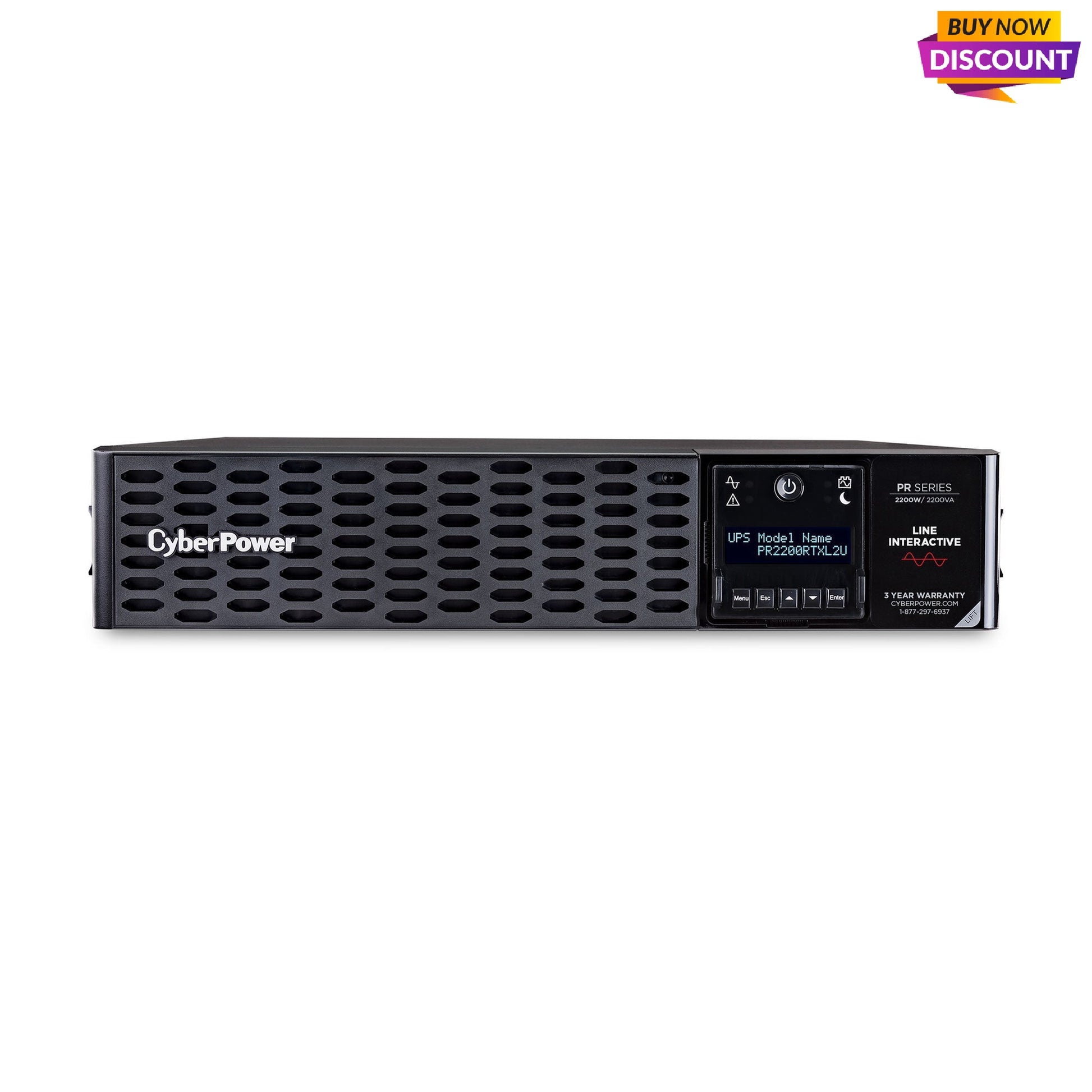 Cyberpower Pr2200Rtxl2U Uninterruptible Power Supply (Ups) Line-Interactive 2.2 Kva 2200 W 8 Ac Outlet(S)