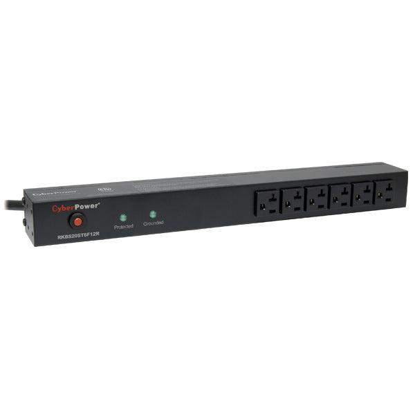 Cyberpower Rkbs20St6F12R Surge Protector Black 18 Ac Outlet(S) 120 V 4.57 M