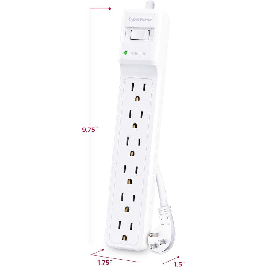 Cyberpower B615 Surge Protector White 6 Ac Outlet(S) 125 V