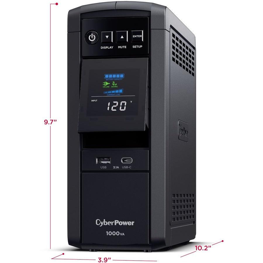Cyberpower Cp1000Pfclcd Uninterruptible Power Supply (Ups) Line-Interactive 1 Kva 600 W 10 Ac Outlet(S)
