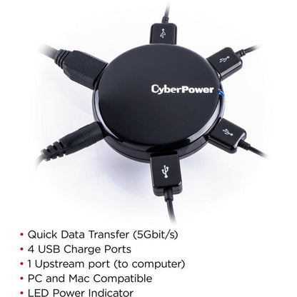 Cyberpower Cph430Pb Interface Hub Black