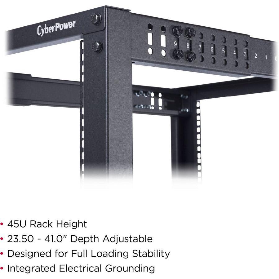 Cyberpower Cr45U40001 Rack Cabinet 45U Freestanding Rack Black