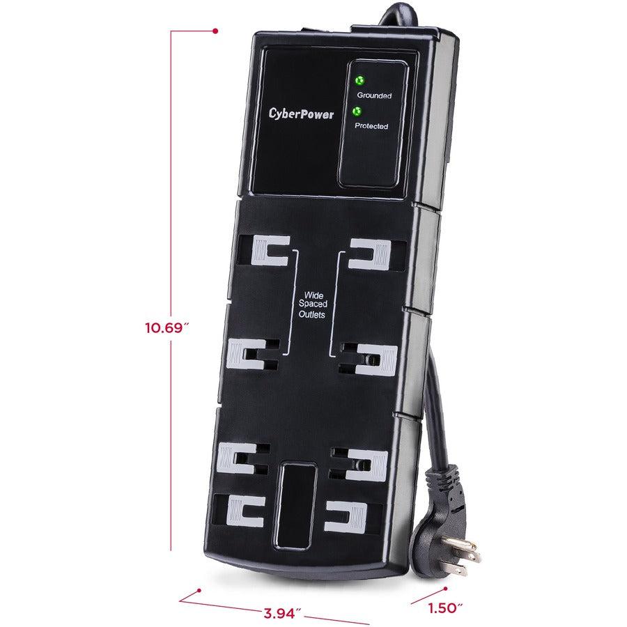 Cyberpower Csb806 Surge Protector Black 8 Ac Outlet(S) 125 V