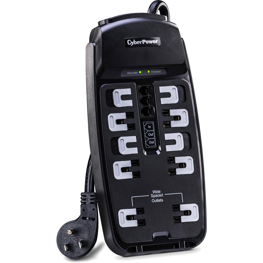 Cyberpower Csp1008T Surge Protector Black 10 Ac Outlet(S) 125 V 2.4 M