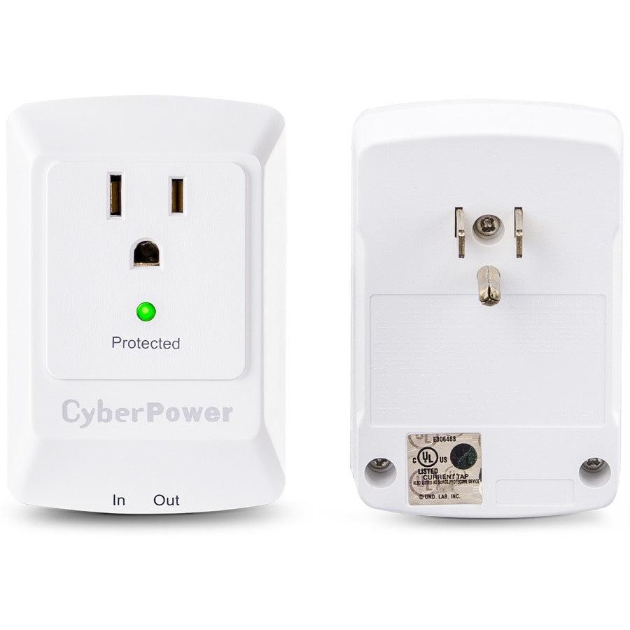 Cyberpower Csp100Tw Surge Protector White 1 Ac Outlet(S) 125 V