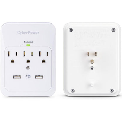 Cyberpower Csp300Wur1 Surge Protector White 3 Ac Outlet(S) 125 V