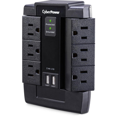 Cyberpower Csp600Wsu Surge Protector Black 6 Ac Outlet(S) 125 V