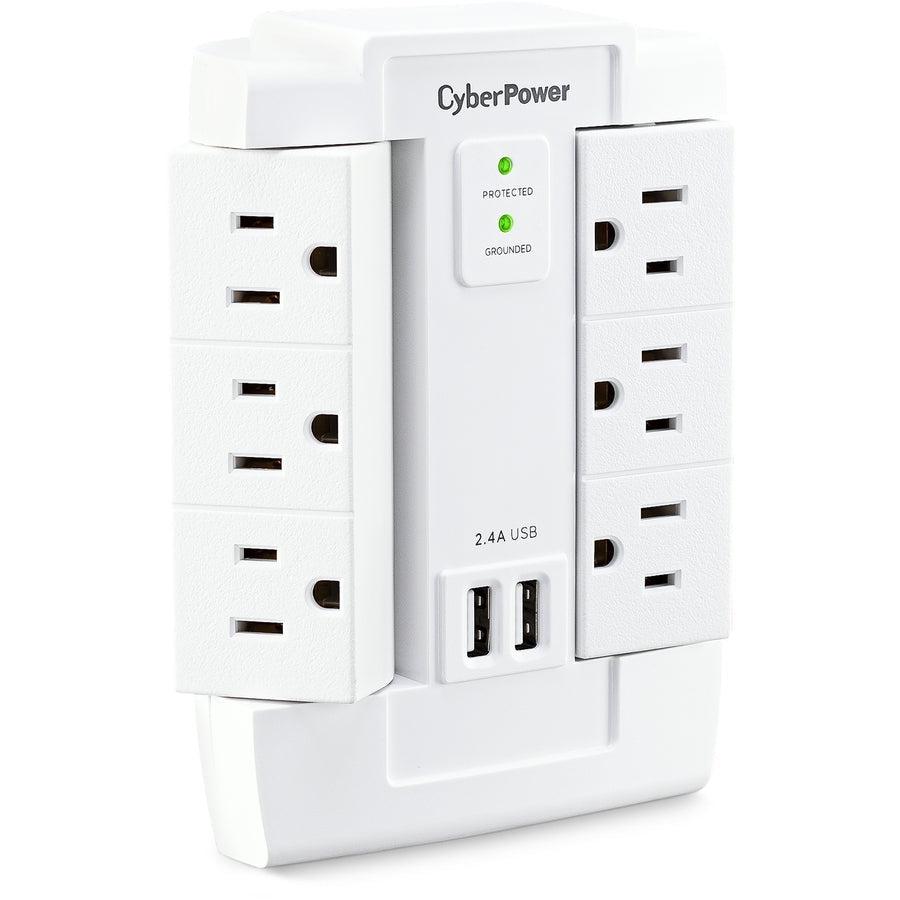 Cyberpower Csp600Wsurc2 Surge Protector White 6 Ac Outlet(S) 125 V