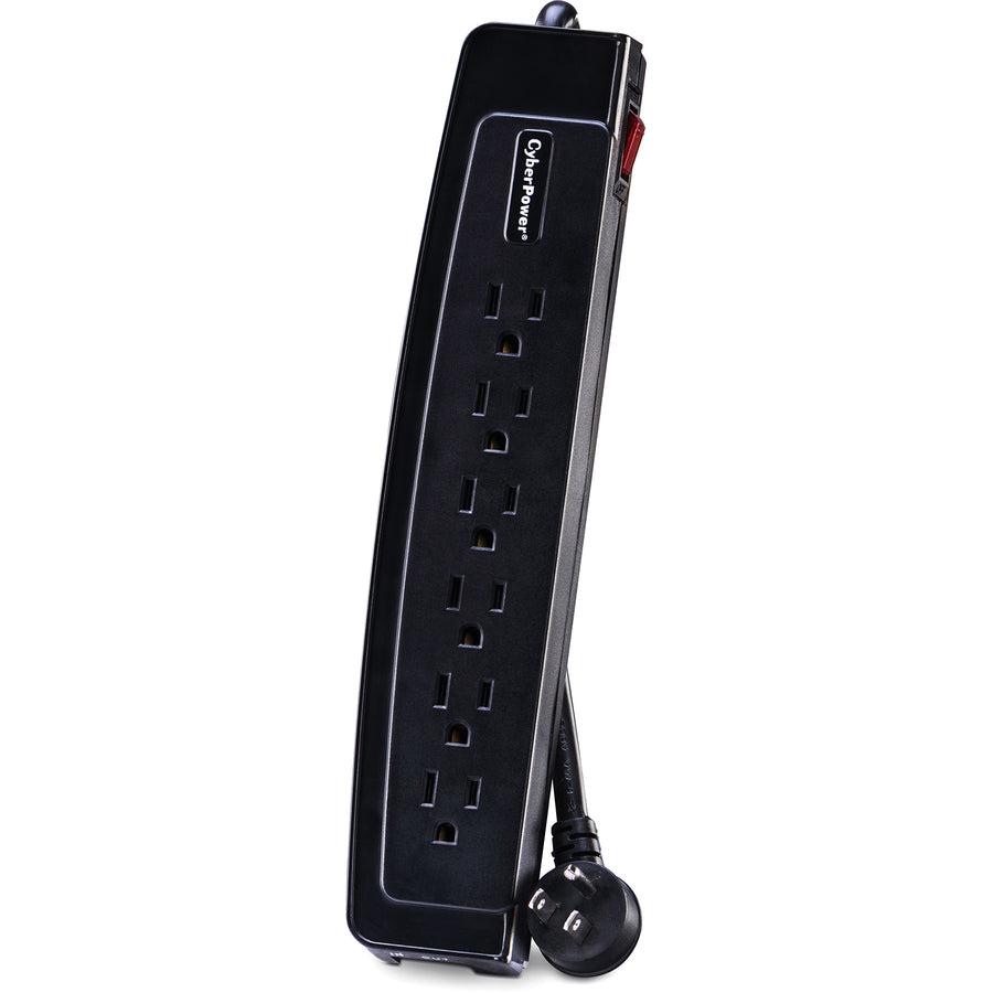 Cyberpower Csp606T Surge Protector Black 6 Ac Outlet(S) 125 V 1.8 M