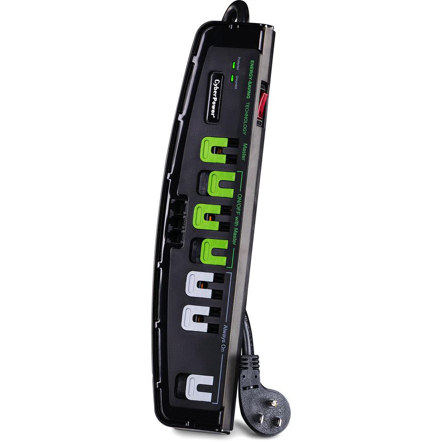 Cyberpower Csp706Tg Surge Protector Black 7 Ac Outlet(S) 125 V 1.8 M