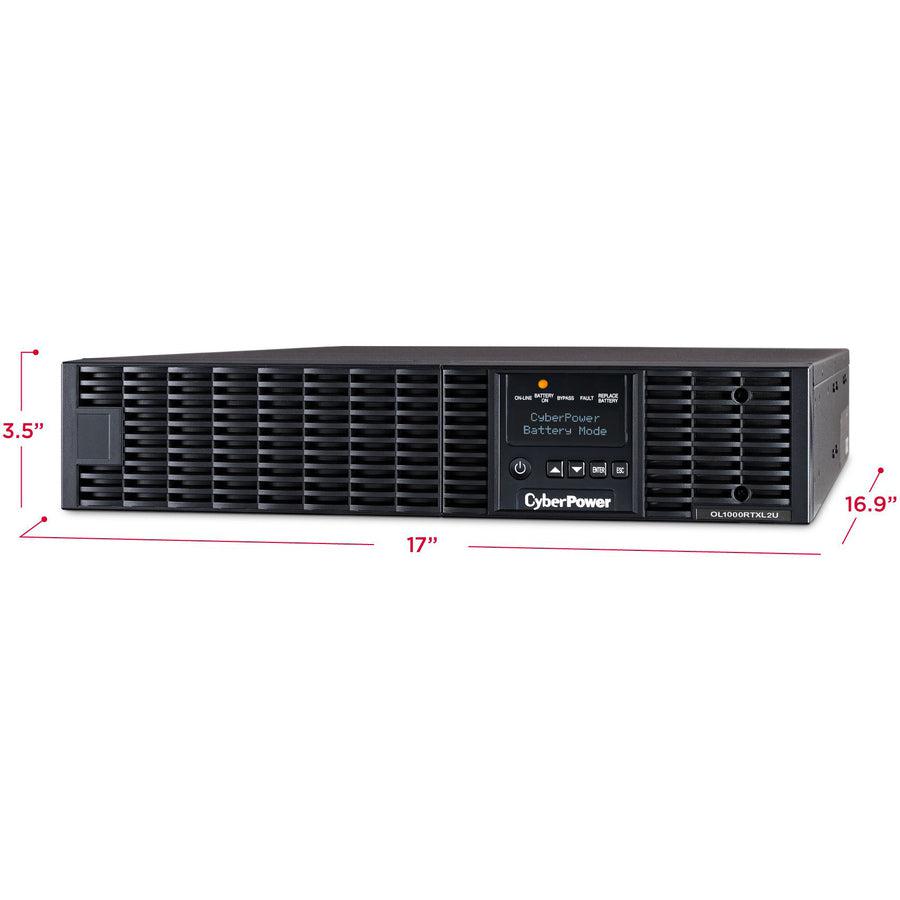 Cyberpower Ol1000Rtxl2Un Uninterruptible Power Supply (Ups) Double-Conversion (Online) 1 Kva 900 W 8 Ac Outlet(S)