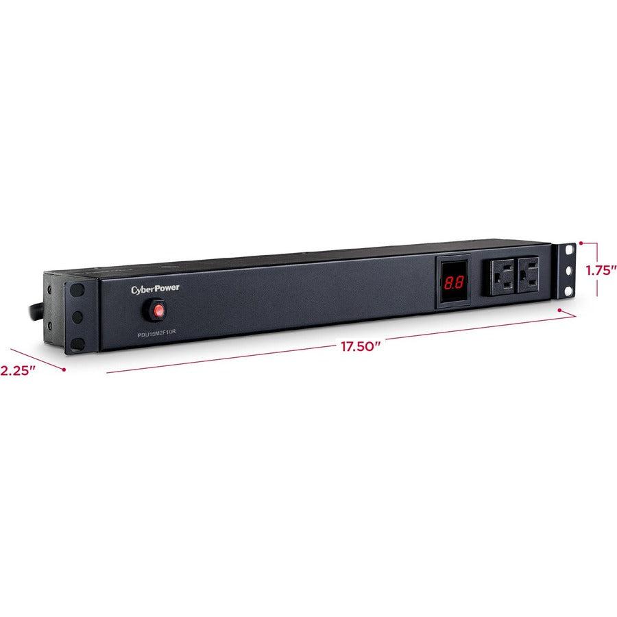 Cyberpower Pdu15M2F10R Power Distribution Unit (Pdu) 12 Ac Outlet(S) 1U Black