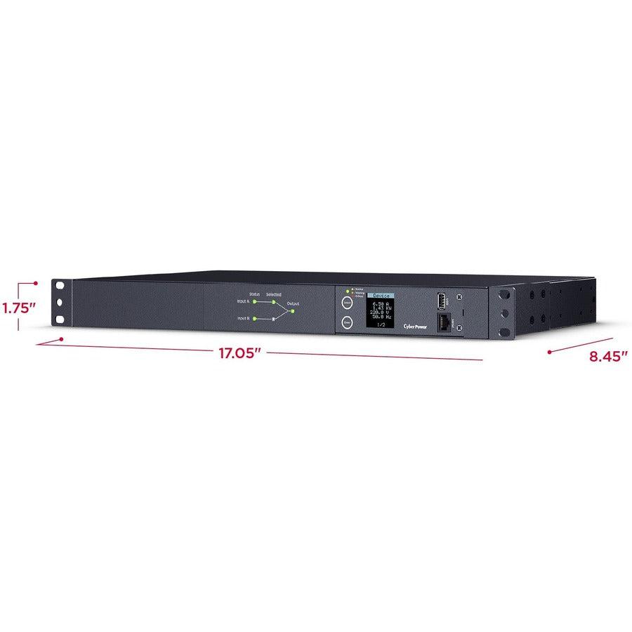 Cyberpower Pdu24004 Power Distribution Unit (Pdu) 12 Ac Outlet(S) 1U Grey