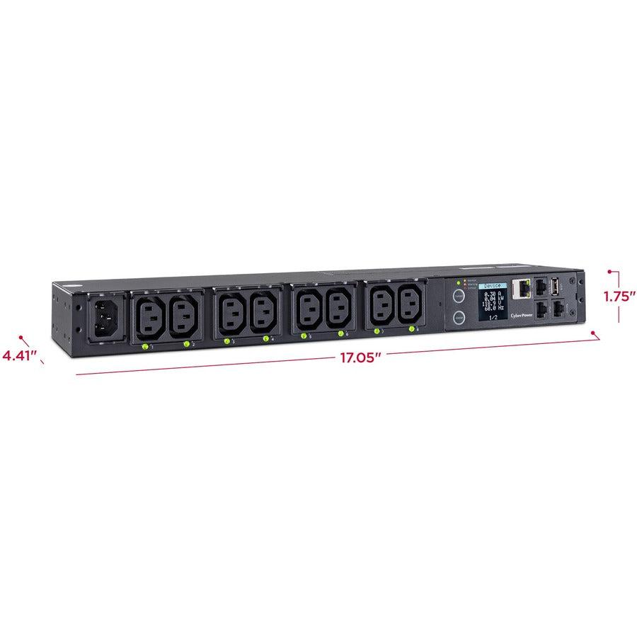 Cyberpower Pdu41004 Power Distribution Unit (Pdu) 8 Ac Outlet(S) 1U Black