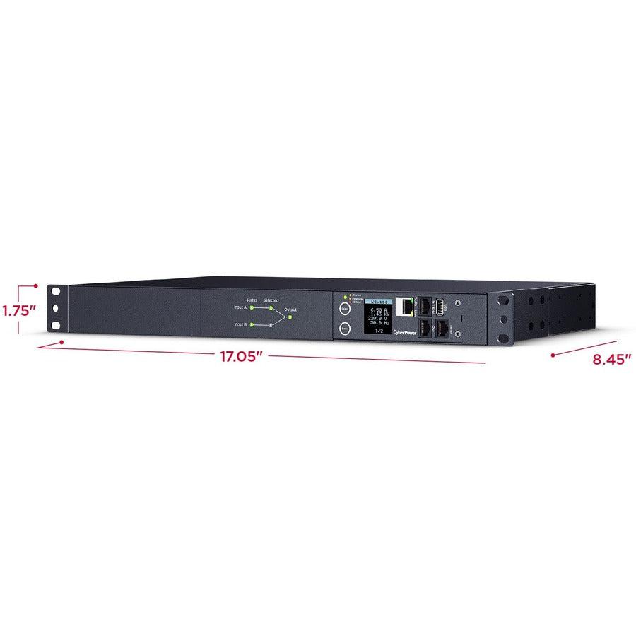 Cyberpower Pdu44004 Power Distribution Unit (Pdu) 12 Ac Outlet(S) 1U Grey