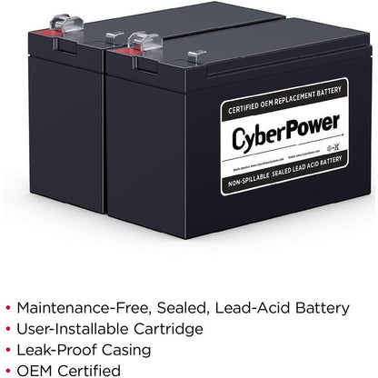 Cyberpower Rb1270X2C Ups Battery Sealed Lead Acid (Vrla) 12 V 7 Ah