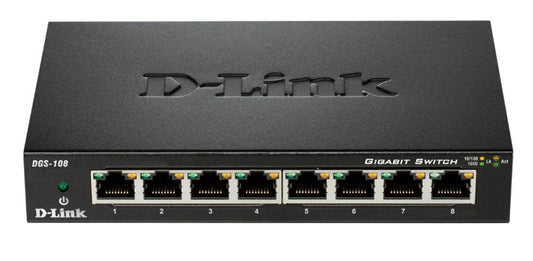 D-Link Dgs-108 Network Switch Unmanaged Black
