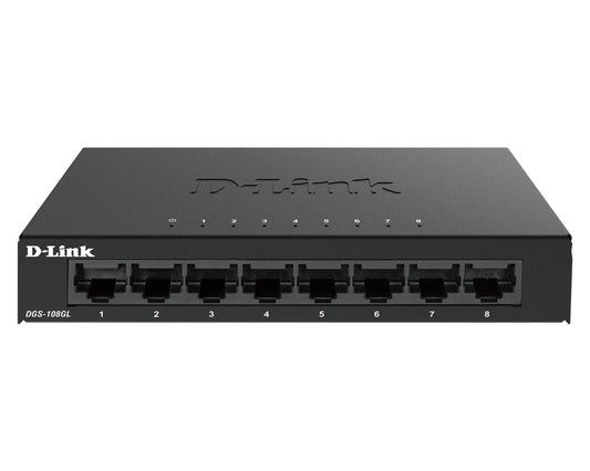 D-Link Dgs-108Gl Network Switch Unmanaged Gigabit Ethernet (10/100/1000) Black