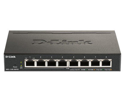 D-Link Dgs-1100-08Pv2 Network Switch Managed L2/L3 Gigabit Ethernet (10/100/1000) Power Over Ethernet (Poe) Black