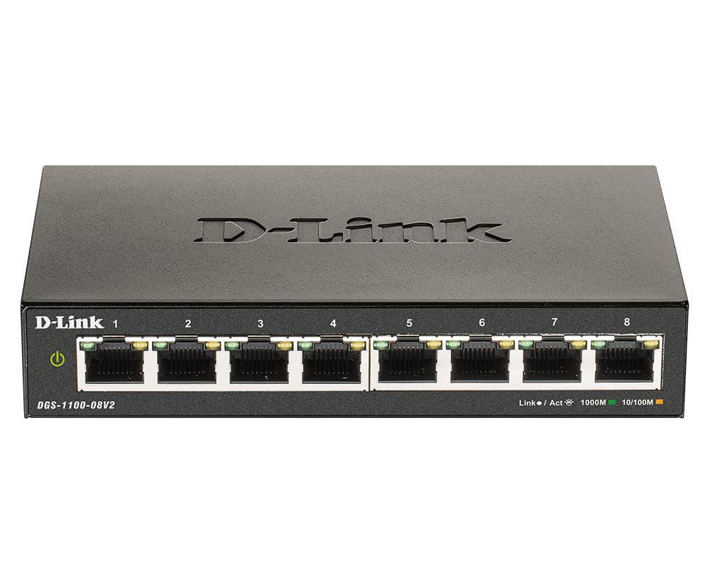 D-Link Dgs-1100-08V2 Network Switch Managed Gigabit Ethernet (10/100/1000) Black