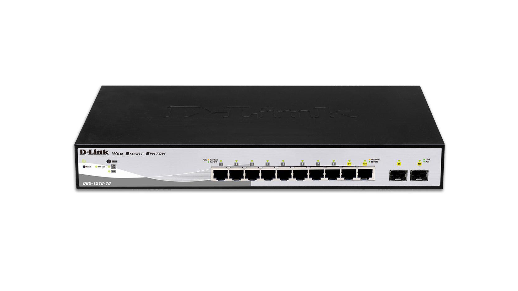 D-Link Dgs-1210-10 Network Switch Managed L2 Gigabit Ethernet (10/100/1000) 1U Black, Grey