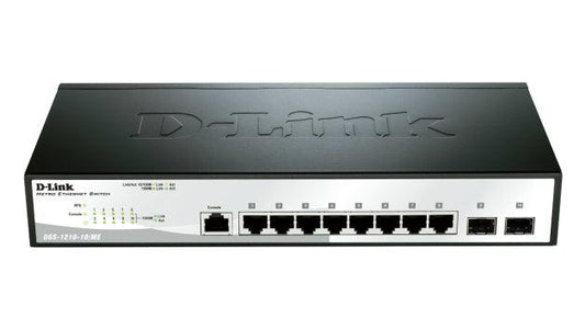 D-Link Dgs-1210-10/Me Network Switch L2 Gigabit Ethernet (10/100/1000) 1U Black, Grey