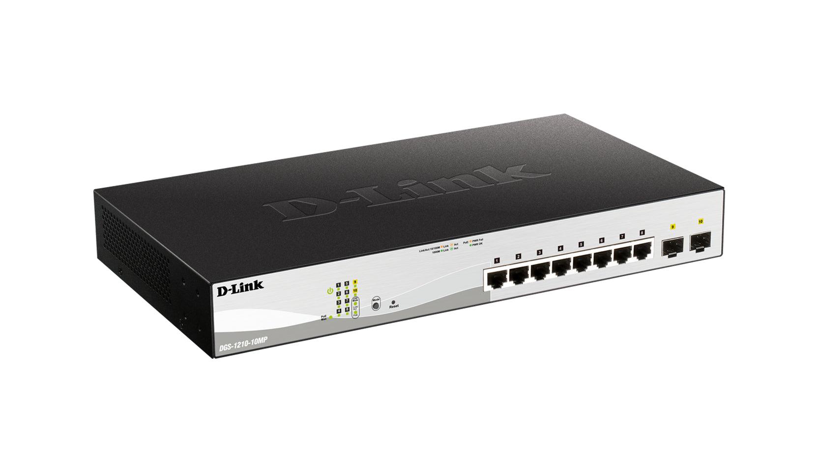 D-Link Dgs-1210-10Mp Network Switch Managed L2/L3 Gigabit Ethernet (10/100/1000) Power Over Ethernet (Poe) Black