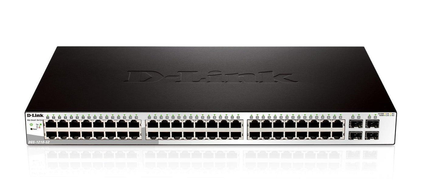 D-Link Dgs-1210-52 Network Switch Managed L2 Gigabit Ethernet (10/100/1000) 1U Black