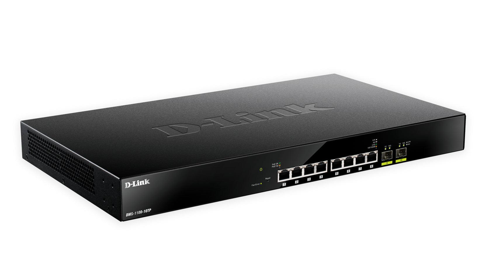 D-Link Dms-1100-10Tp Network Switch Managed L2 2.5G Ethernet (100/1000/2500) Power Over Ethernet (Poe) 1U Black