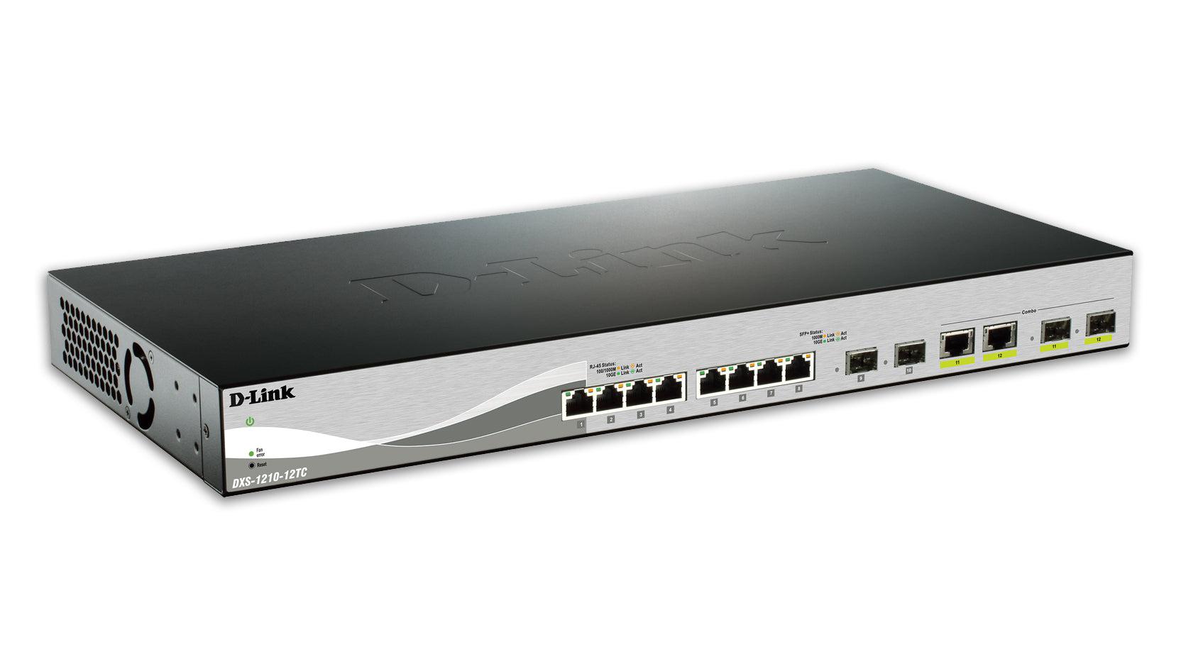 D-Link Dxs-1210-12Tc Network Switch Managed L2 10G Ethernet (100/1000/10000) 1U Black, Silver