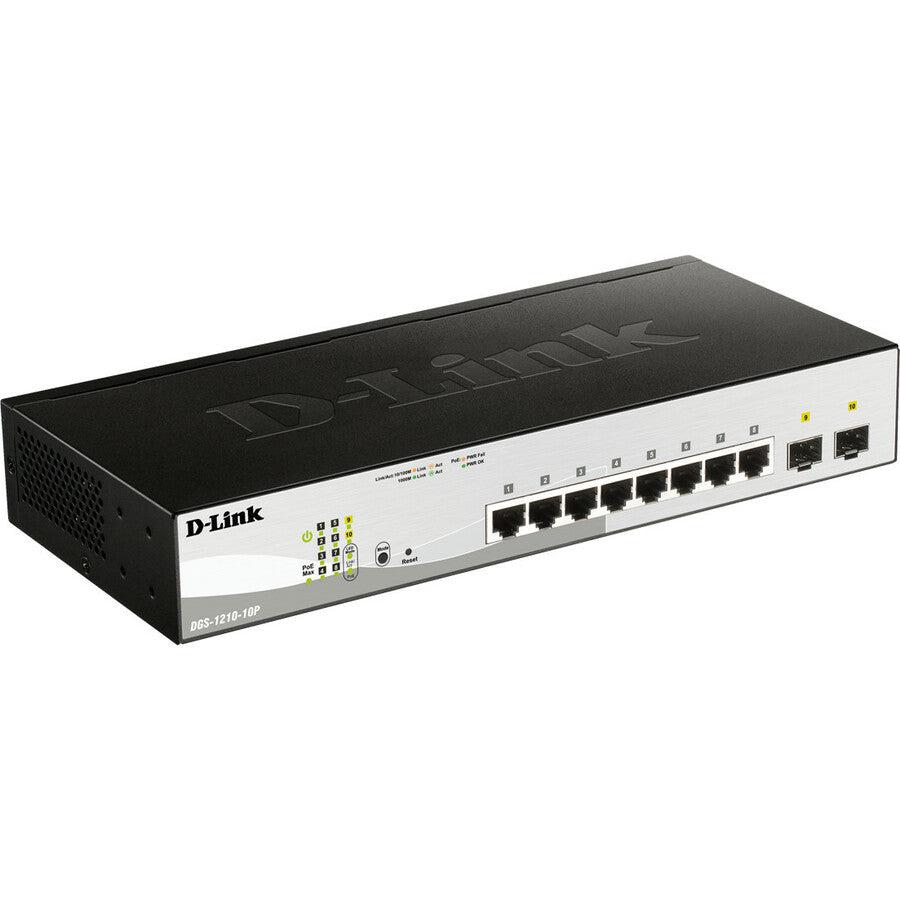 D-Link Dgs-1210-10Mp Network Switch Managed L2/L3 Gigabit Ethernet (10/100/1000) Power Over Ethernet (Poe) Black