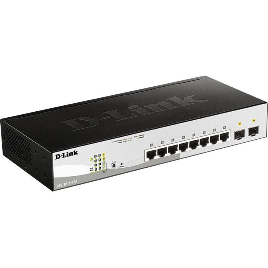 D-Link Dgs-1210-10P Network Switch Managed L2 Gigabit Ethernet (10/100/1000) Power Over Ethernet (Poe) 1U Black