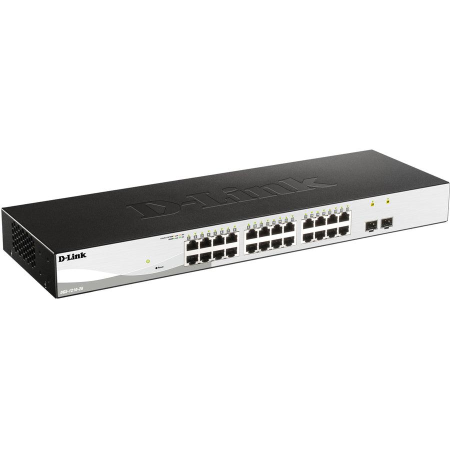 D-Link Dgs-1210-26 Network Switch Managed L2 Gigabit Ethernet (10/100/1000) 1U Black, Grey